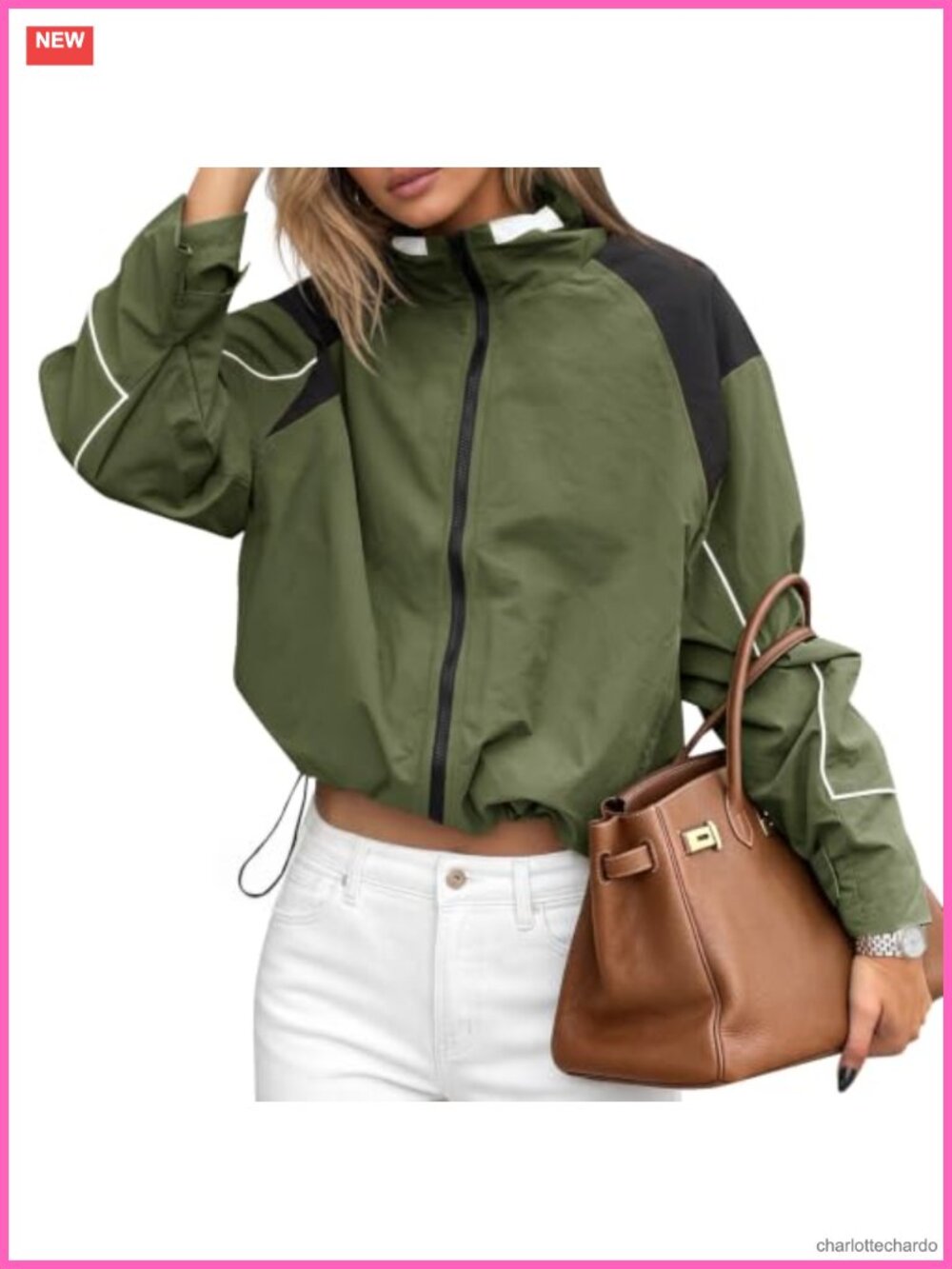 Womens Lightweight Windbreaker Zip Up Jacket Casual Athletic Fall